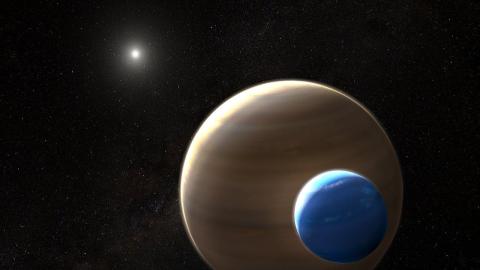 two planets exoplanet system illustration