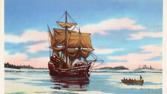 The Mayflower at sea