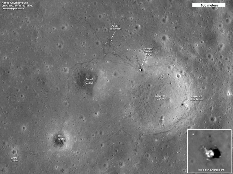 Apollo 12 footpaths