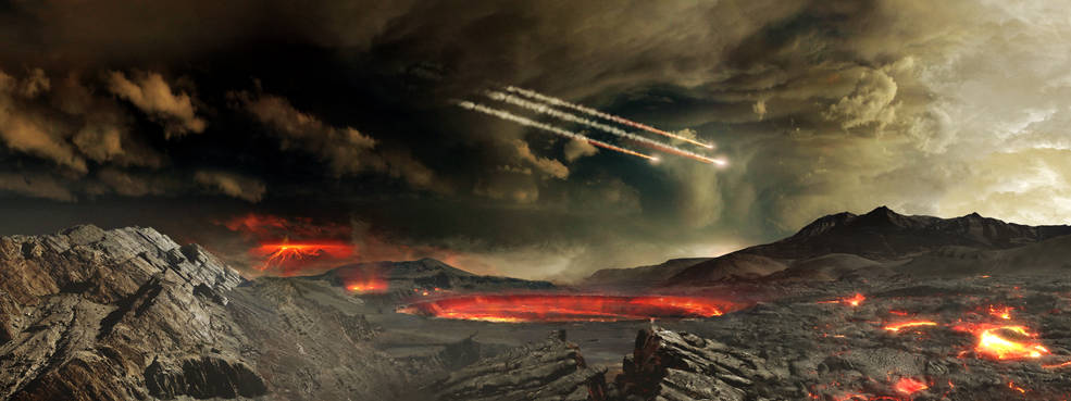 meteors impact early Earth