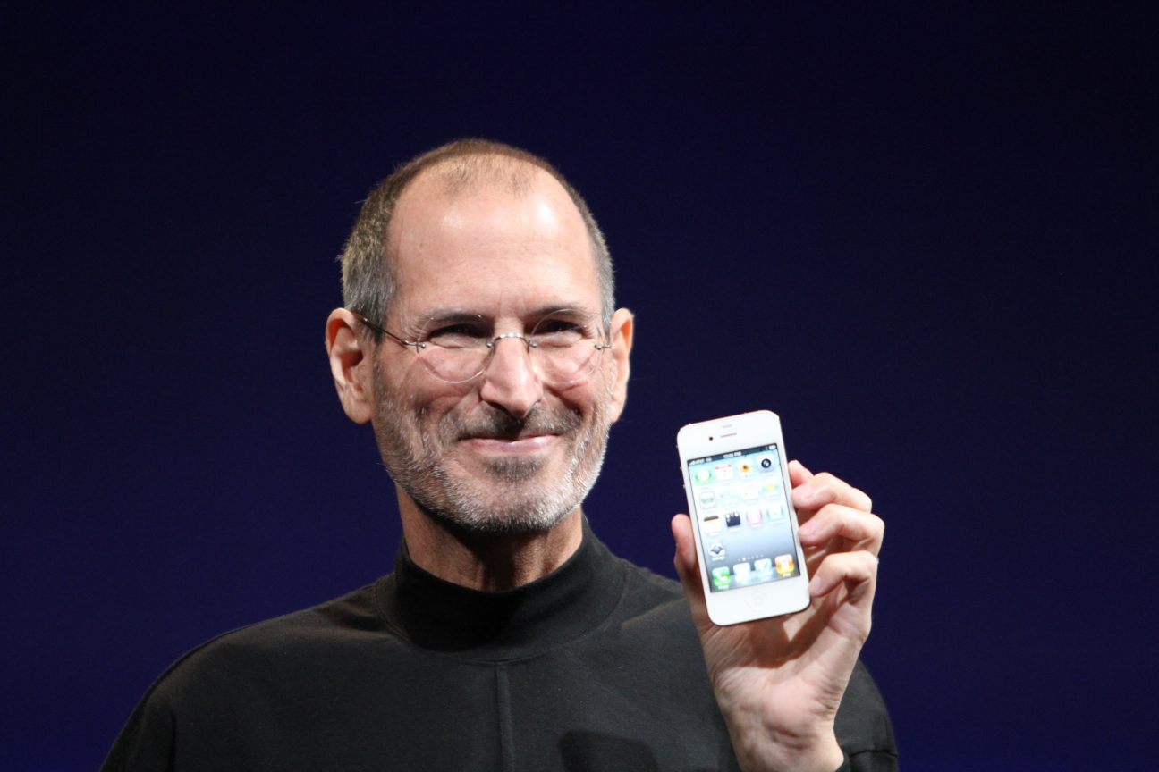 Steven Jobs introduces the iPhone 4 at the 2010 Worldwide Developers Conference.