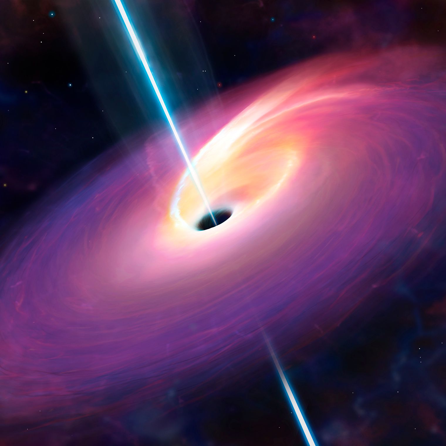 central black hole jet