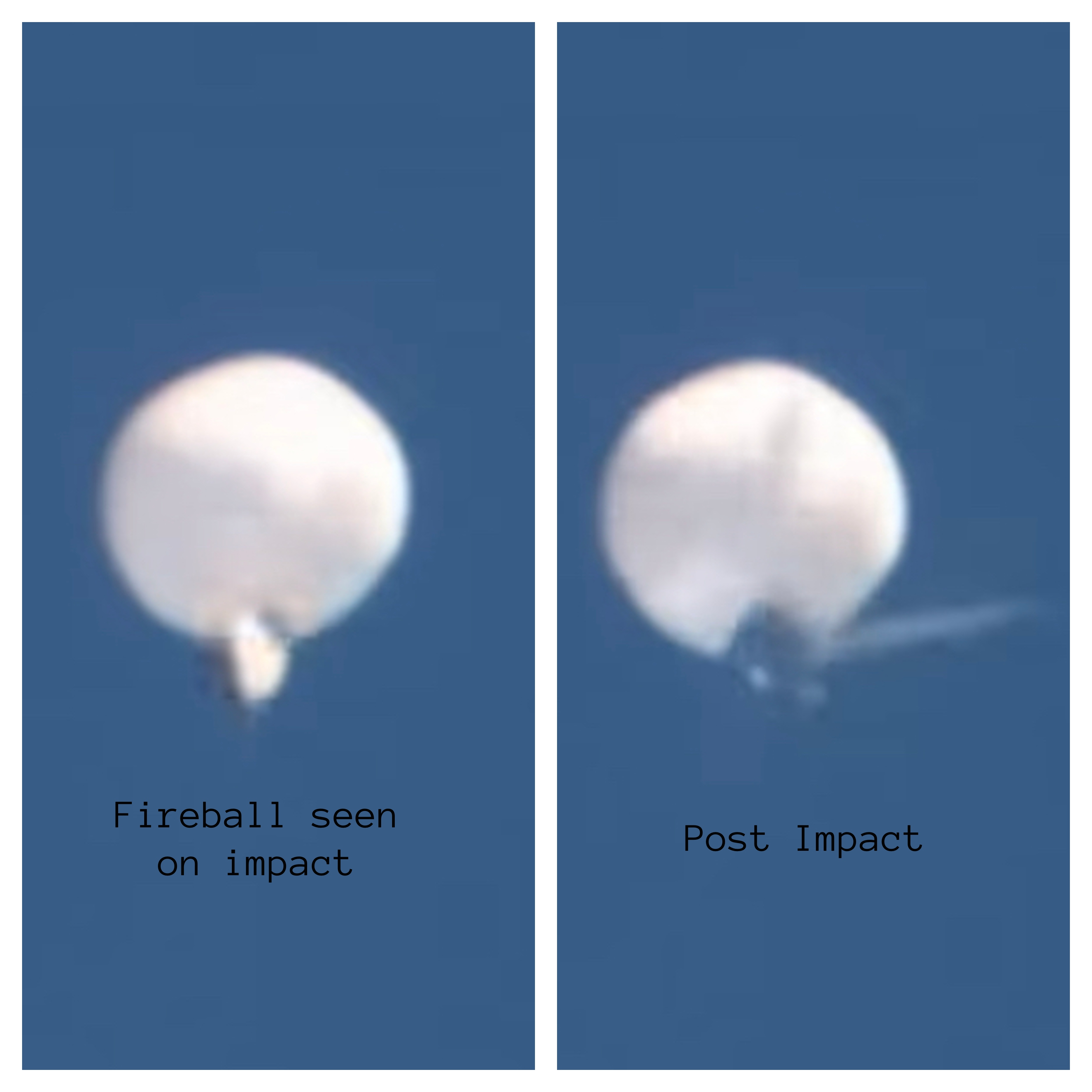Chinese balloon missile impact