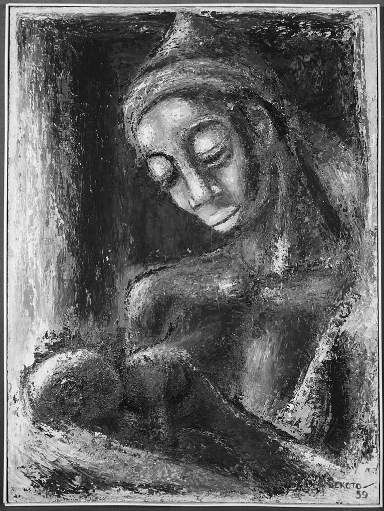 Mother and Child by Gerard Sekoto. 