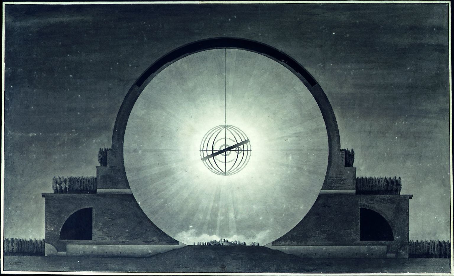 Étienne-Louis Boullée, Cenotaph tomb for Isaac Newton