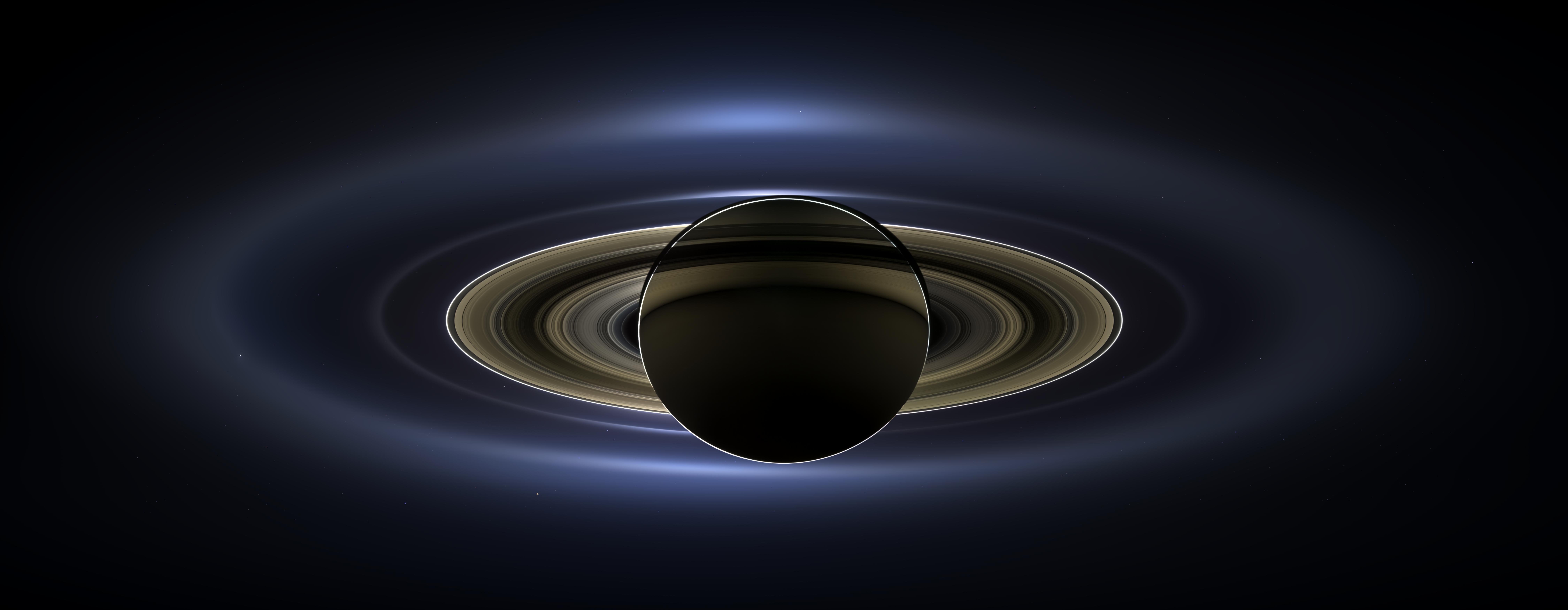 NASA cassini saturn rings shadow eclipse