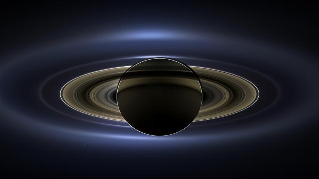 NASA cassini saturn rings shadow eclipse