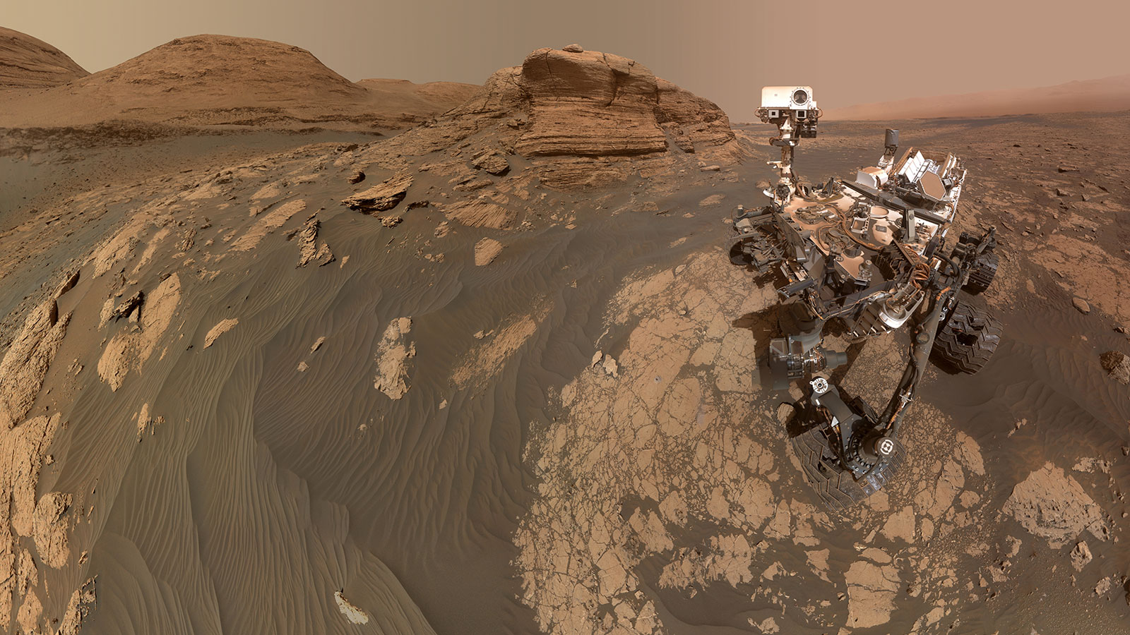 Curiosity rover on Mars