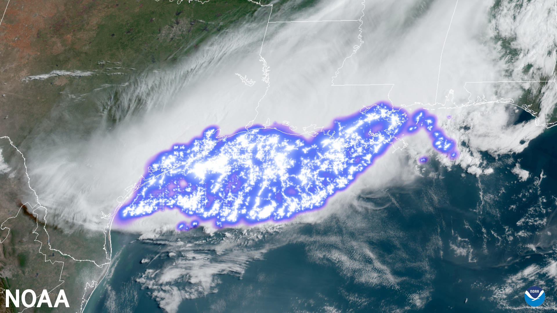 lightning thunderstorm complex GOES NOAA NASA