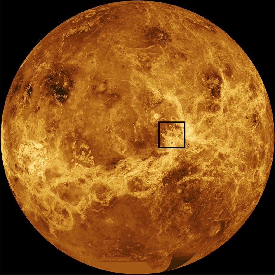 a close up of the surface of Venus.