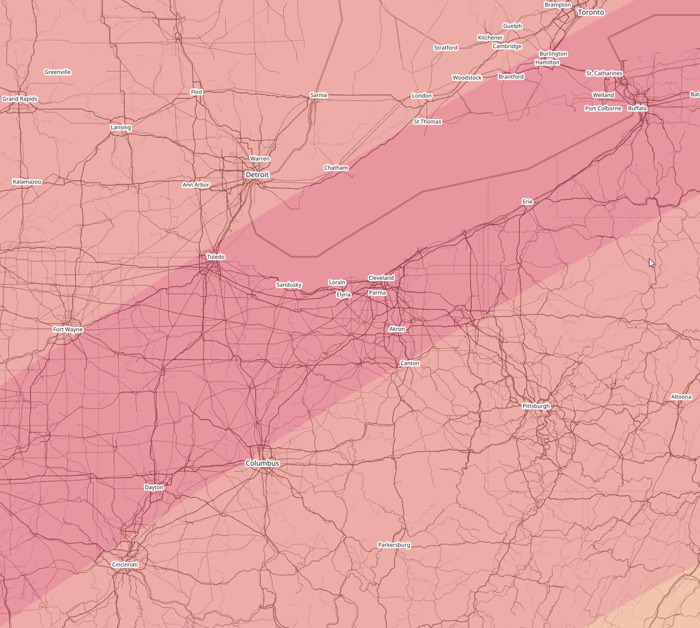 map totality solar eclipse ohio