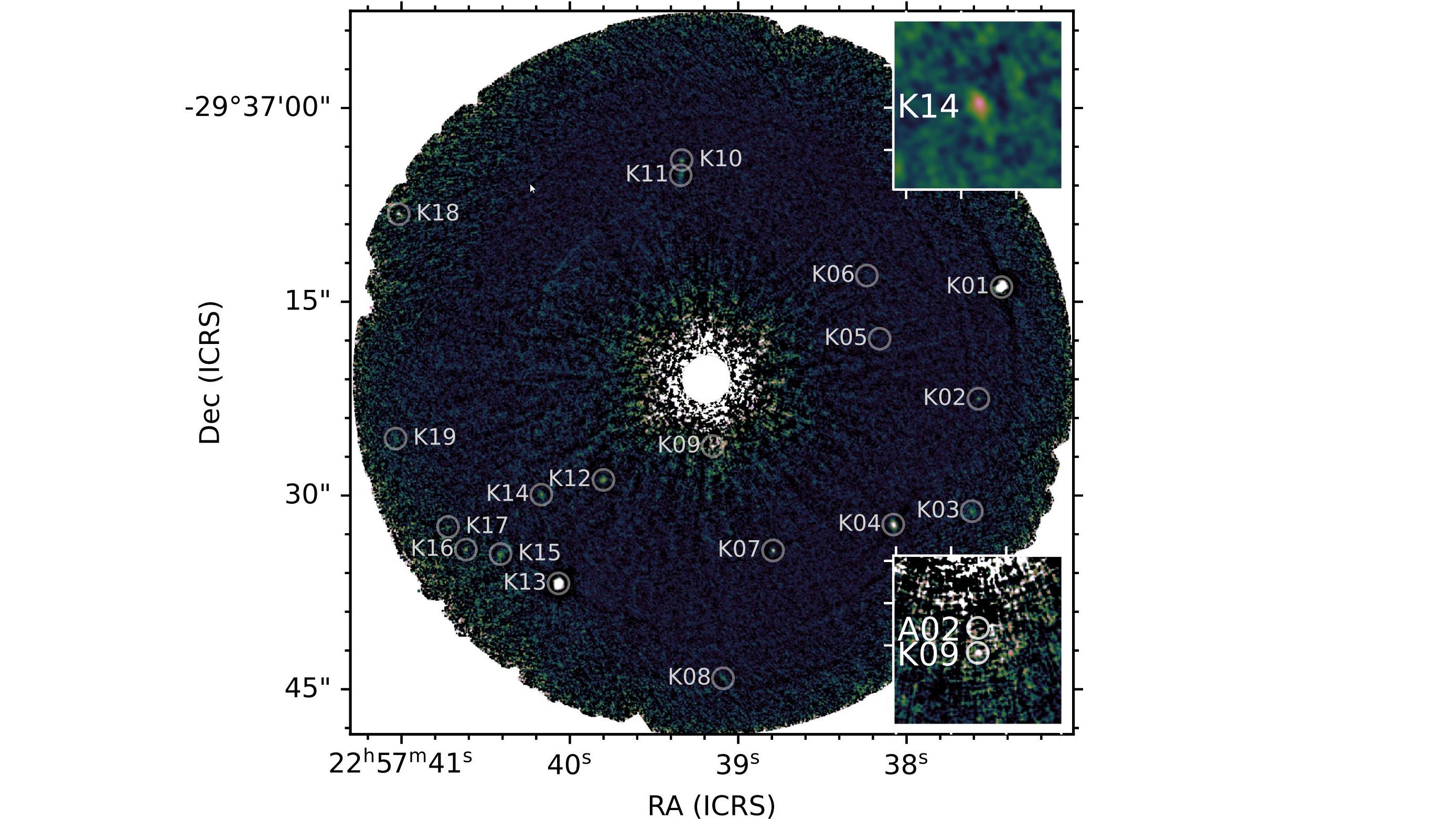 Fomalhaut debris system ALMA Keck JWST