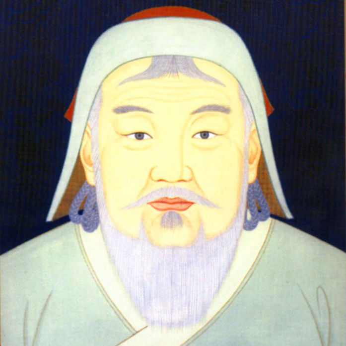 a painting of a man with a white beard.
