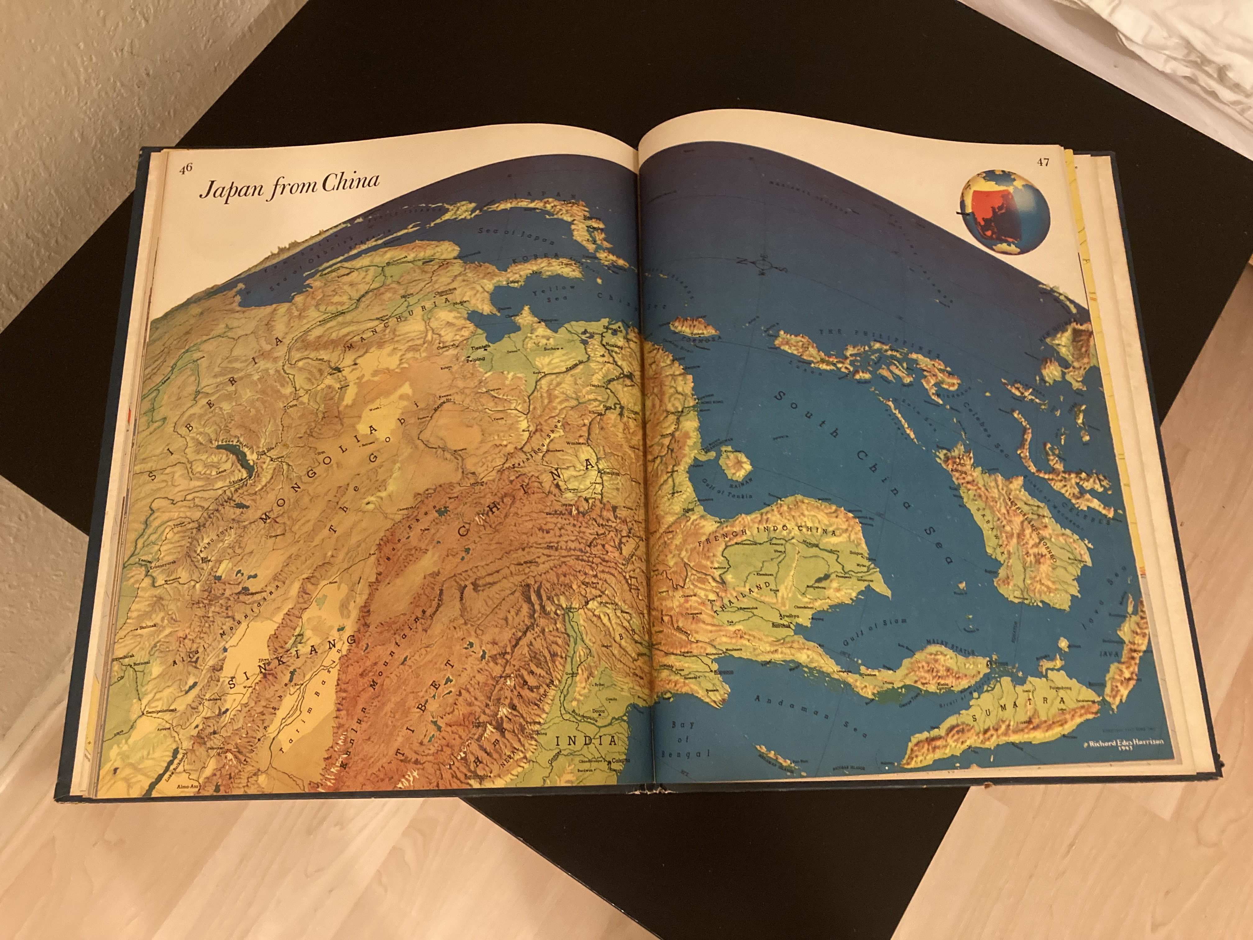 an open book with a map of europe.