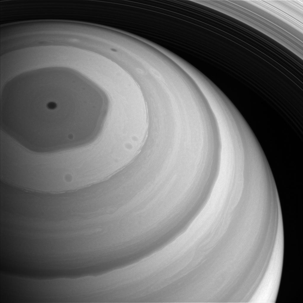 a close up view of saturn's rings.