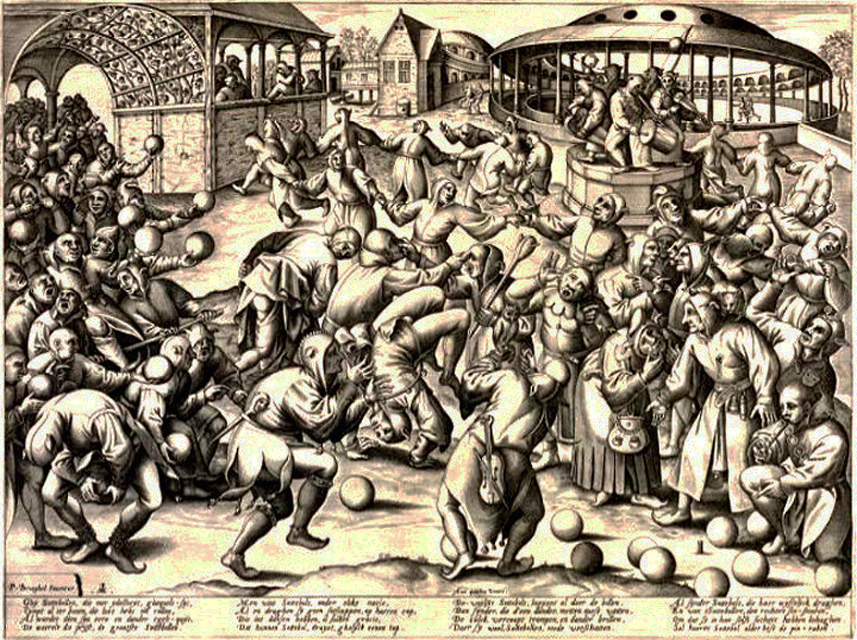 An engraving of the Feast of Fools.