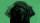 A black silhouette with two overlapping human profiles facing opposite directions on a green background.