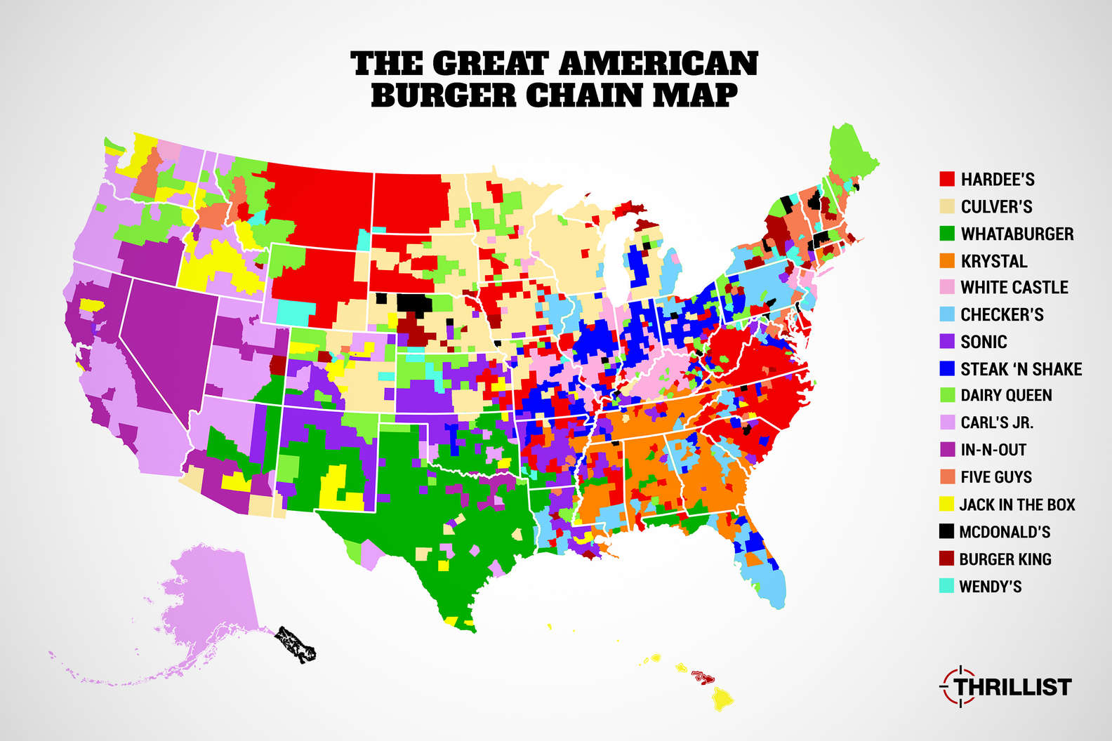 the great american burger chain map.