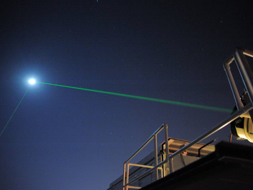 use lasers keep track of moon nasa