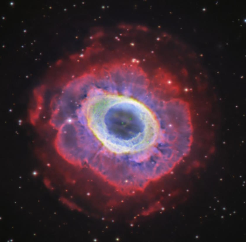 The ring nebula in space.