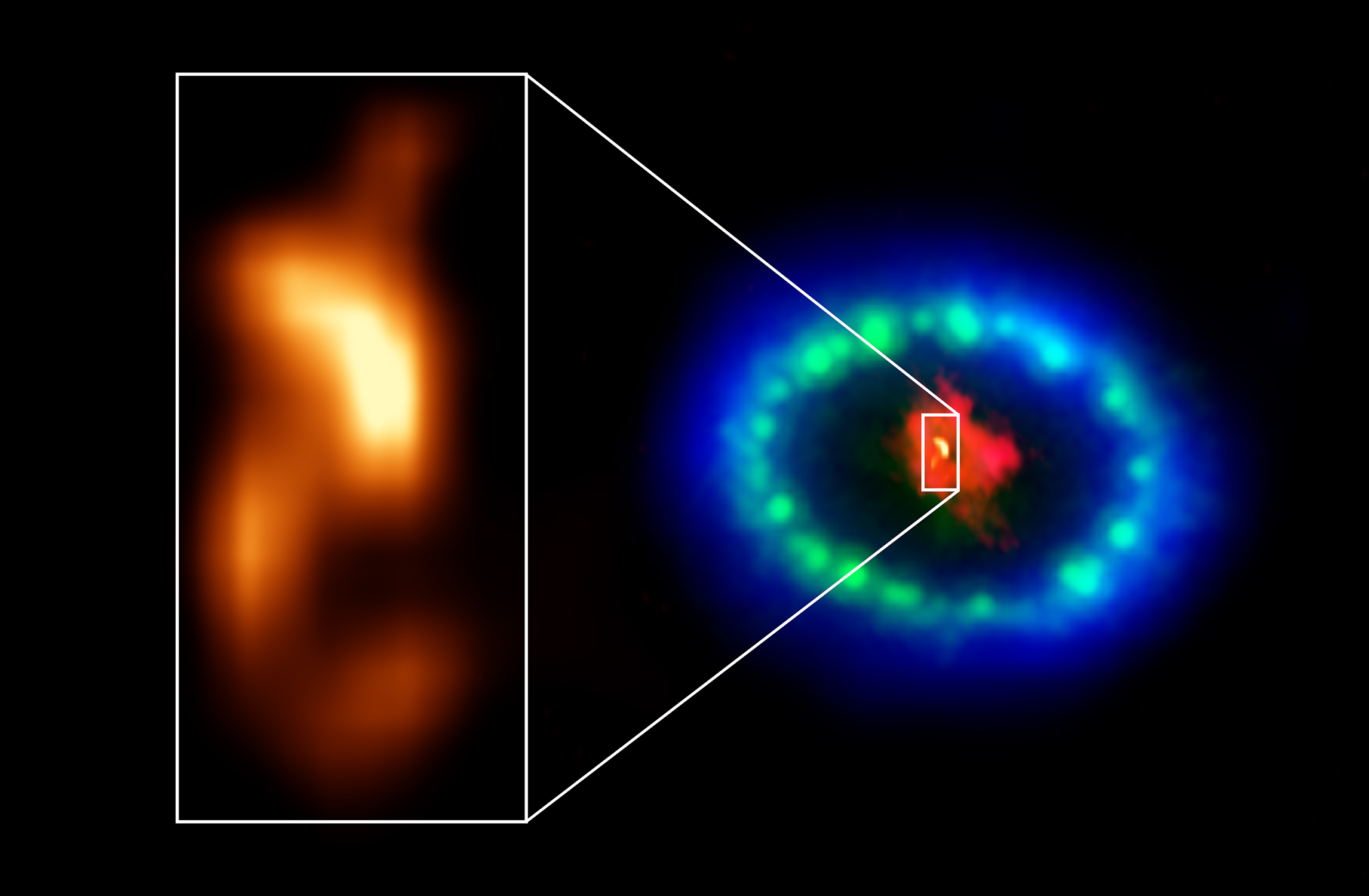 Nasa's supermassive black hole observed using the JWST.