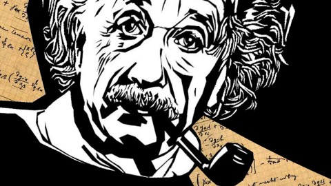 Albert Einstein - leadership in fine art print.