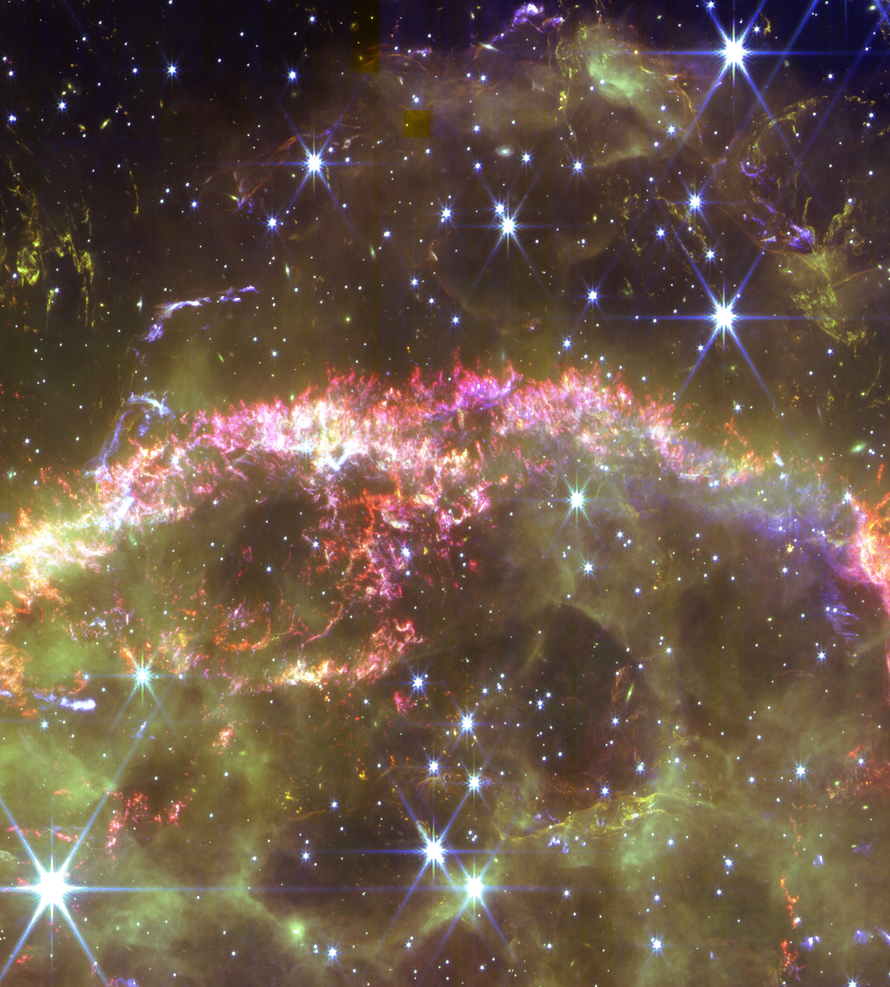 JWST supernova remnant Cas A NIRCam detail