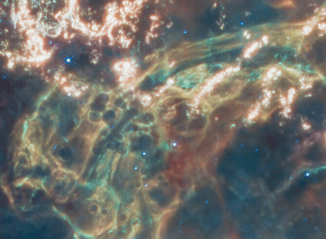 A NASA image of the JWST Cas A nebula.