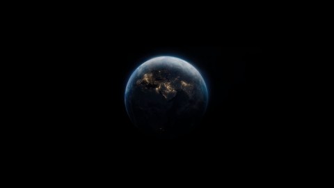 A black background with the earth in the foreground.