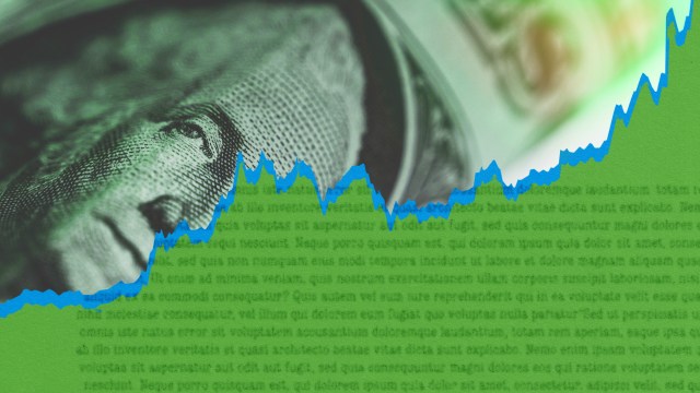 Image of a dollar bill on a green background.
