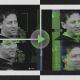 A collage of four glitchy video stills featuring the same man with various dramatic expressions, overlaid with green and purple digital distortion effects. A play button icon rests in the center, hinting at the lessons of hindsight within.