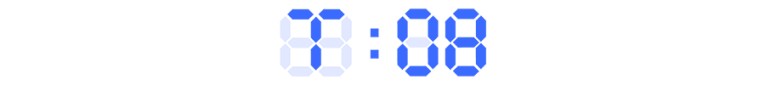 Digital clock displaying the time 8:88.