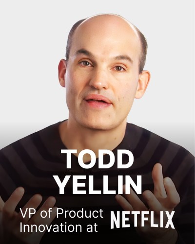 Todd Yellin, VP of Product Innovation at Netflix, speaks while gesturing with his hands.